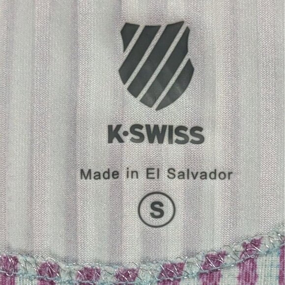 K Swiss Tennis & Pickleball Set Pleated Crew Top & Flounce Skirt Ombre Coastal S - Picture 4 of 15